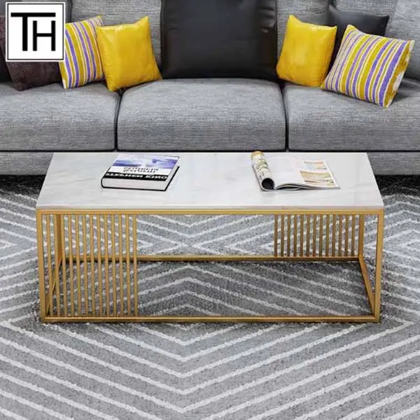 Bàn sofa mặt đá chữ nhật 80x60cm